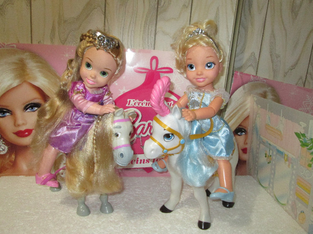 Disney Poupée Princesse Raiponce Cendrillon Belle Cheval Barbie in Toys & Games in Longueuil / South Shore