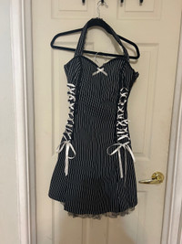 Gorgeous Black & White Stripe Vex Dress