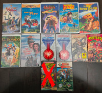 VHS Cartoons (He-Man, Ninja Turtles) and Movies (see pictures)