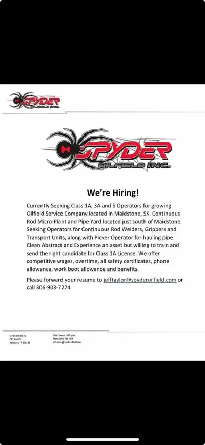 Looking for persons to fill a few positions