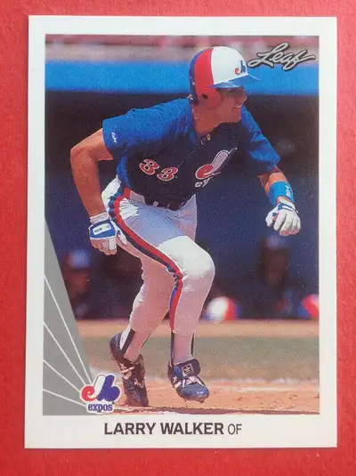 1990 Leaf Montreal Expos ~ Larry Walker ~ Rookie Card #325, View more