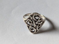 Antique pattern 925 silver ring