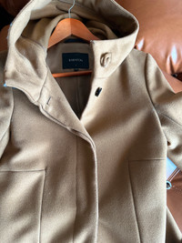 Aritzia Babaton Women's Wool & Cashmere Tan Coat (Size Small)