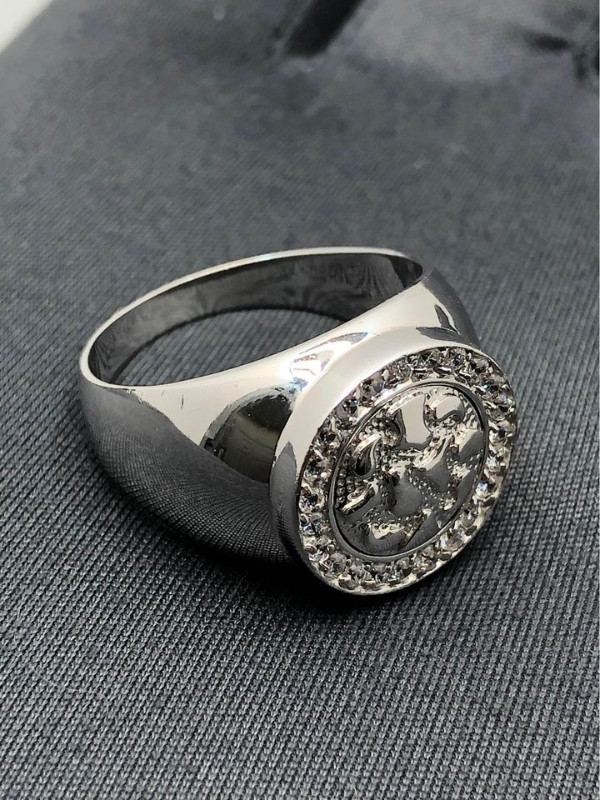 NEUVE Bague homme en or blanc 10k & Zircons 8.37 grammes dans Bijoux et montres  à Ville de Montréal - Image 3