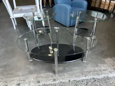 COFFEE TABLE SET - 2 END TABLES + COFFEE TABLE, View more