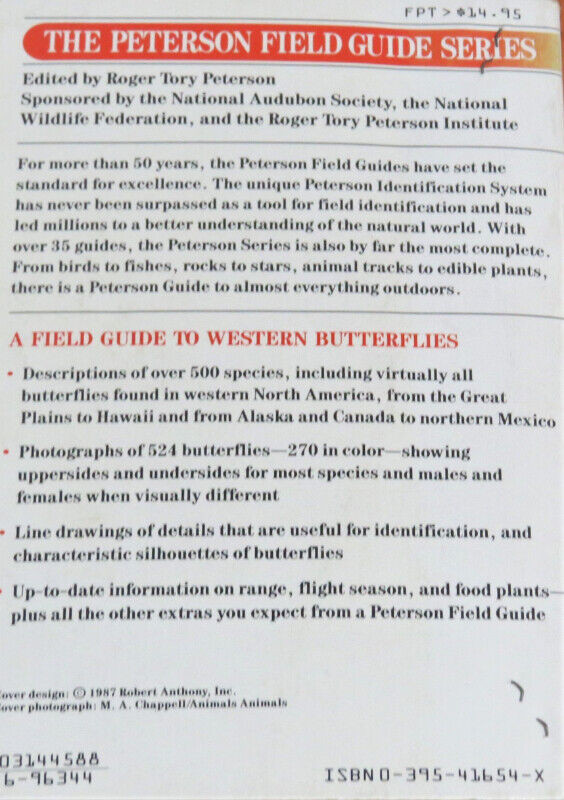 Peterson Field Guides Western Butterflies by J. W. Tilden & Arth in Textbooks in Bridgewater - Image 3
