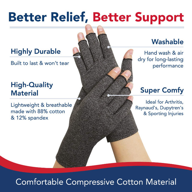 Arthritis Compression Gloves, Carpal Tunnel - Medium - Brand New in Multi-item in Oakville / Halton Region - Image 4