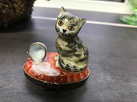 Collectible - Limoges - Cat Trinket Box