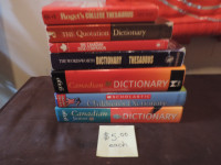 Dictionaries and Thesaurus' (each)