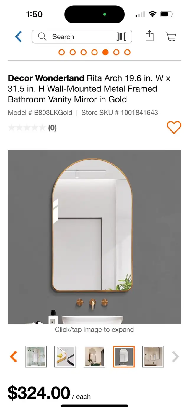 decor wonderland  bathroom Vanity Mirror in Home Décor & Accents in Calgary - Image 5
