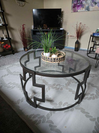Glass coffee and End tables 