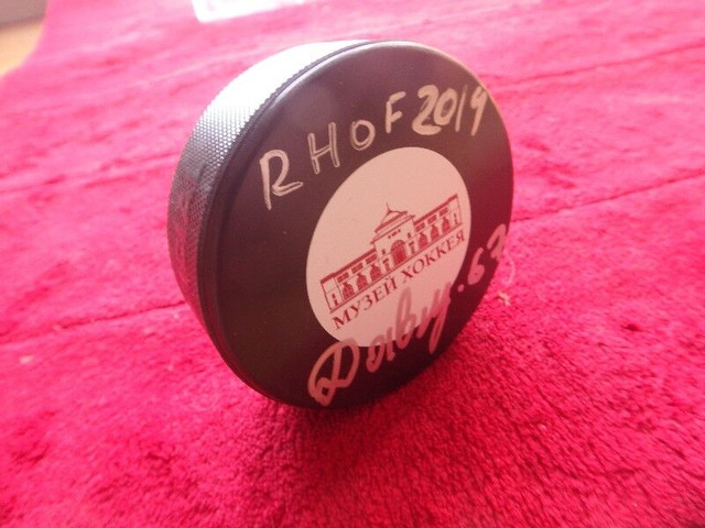 EVGENY DAVYDOV Russian Hockey Hall of Fame Signed Puck W/COA in Arts & Collectibles in Dartmouth - Image 2
