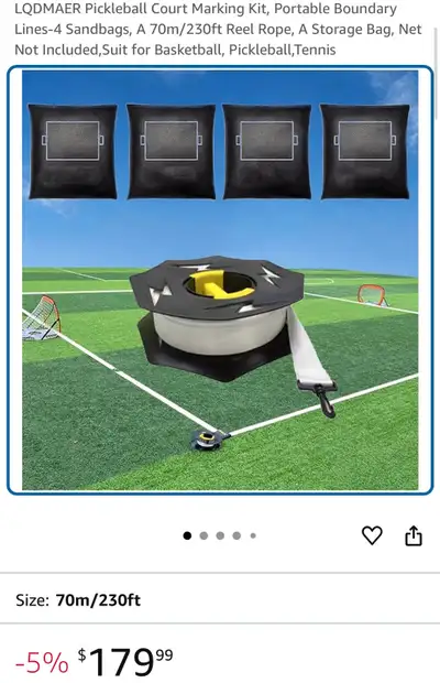 Get ready to transform any space into your personal court with this LQDMAER Pickleball Court Marking...