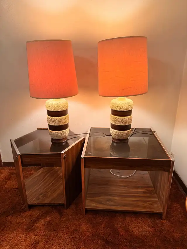 MCM Chalkware Lamps
