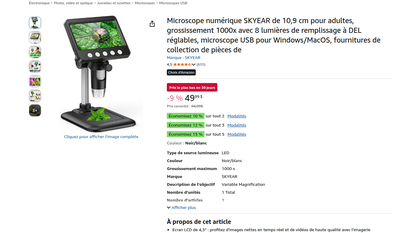 Microscope numérique, View more