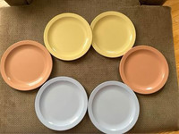 Set of six 10” Vintage Melmac plates “Vanguard by Maplex”