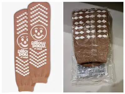 NEW-IN-PACKAGE - PILLOW PAWS Slipper Socks - Size XL, View more