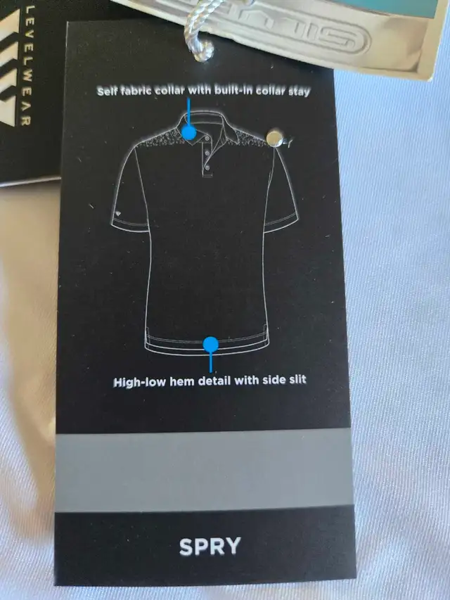Levelwear Spry Performance Polo BNWT 2XL in Men's in Charlottetown - Image 3