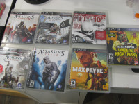 PS3 video games (Assassin's Creed, Batman, Red Dead Redemption)