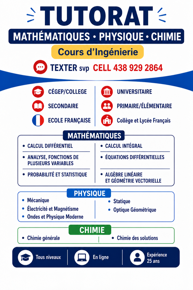 Tutoring Online Math Physics Chemistry TEXT please 438 929 2864595974646965872641