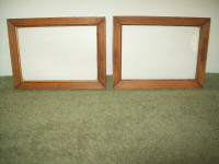 Pair of small  antique pine wooden picture frames