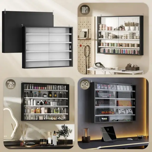 Glass curio 5-Tier Display Cabinet, Shot Glass Display Case in Hutches & Display Cabinets in Markham / York Region - Image 8