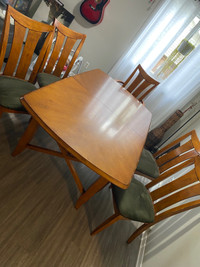 Solid wood dining table set 