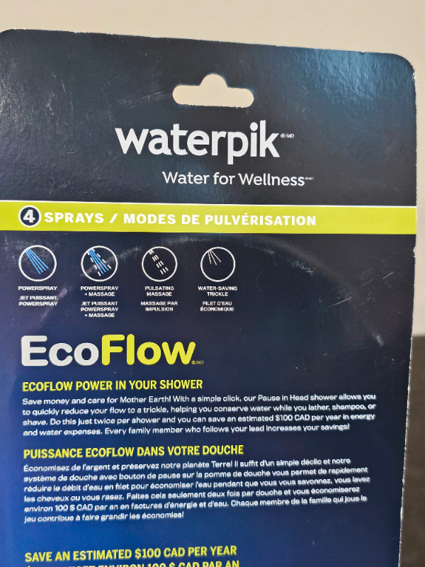 Waterpik Eco Flow ETC-441 Handheld Shower Head in Bathwares in Hamilton - Image 2