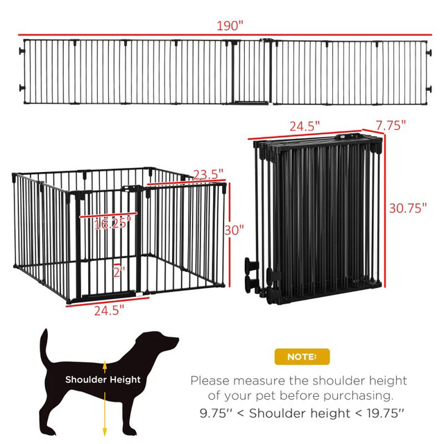 Dog Safety Gate 8-Panel Playpen  in Small Animals for Rehoming in Markham / York Region - Image 3
