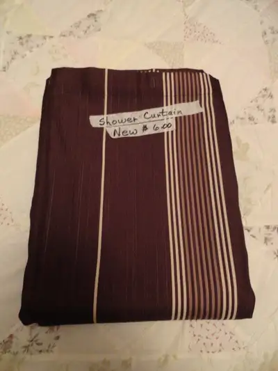 Shower Curtain - New - Brown/Beige Color - 100% Polyester - $5.00 - Call 506-639-6400