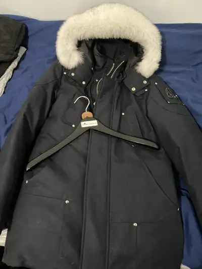 NEW Moose Knuckles Stirling Parka Size Small in Navy, View more