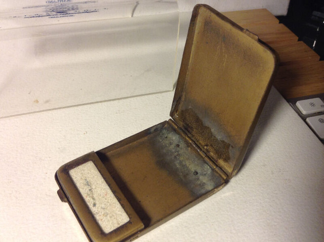 Antique Vintage Match Safe Box Holder in Arts & Collectibles in Vancouver - Image 2