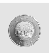 2023 $2 Polar Bear W Mint Mark 99.99% 1 oz Pure Silver