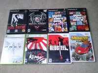 PS2/Playstation 2, XBox 360 and Nintendo Wii Games