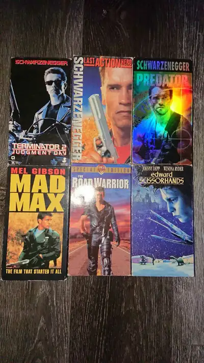 Selling classic vintage VHS: Comedies, action etc.. Titles Include : Terminator 2 Last Action Hero P...