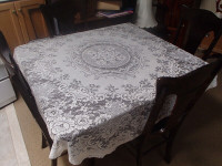 Vintage Tiger Oak  Table and Chairs