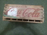 Coke case wooden 1960 with Mexican coke bottle & Wilson Toronto
