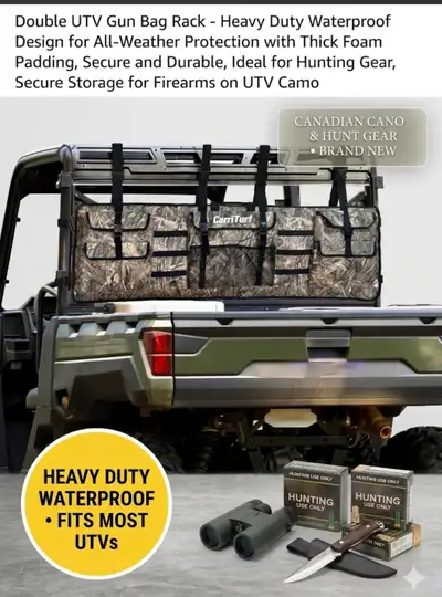 CarriTurf Heavy Duty Camo UTV Storage Bag - Waterproof, View more