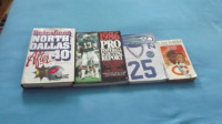 4 VARIOUS NFL ITEMS BUNDLE DEAL:MEDIA GUIDES,BOOKS,ETC.