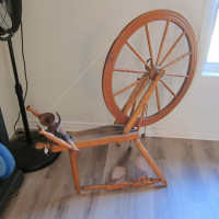 Antique Spinning Wheel - Double Treadle Production Wheel