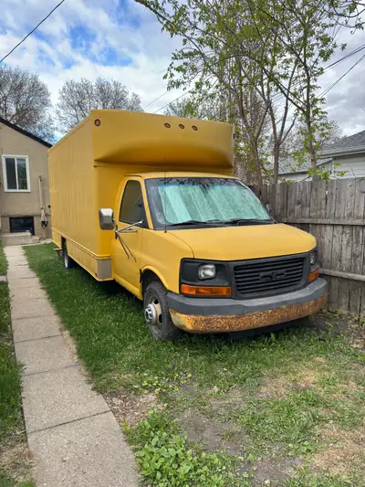 -2003 GMC Savana 3500 (same as Chevy Express) -Clean Alberta title -16 Foot Box with rare side acces...