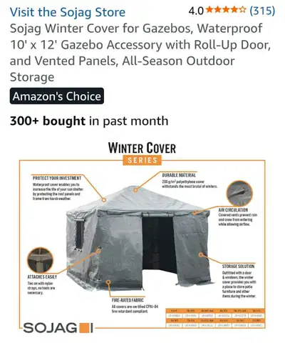 Sojag cover for Gazebo 10'×12', View more