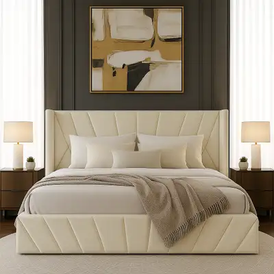 Queen Storage Bed with high Headboard, View more