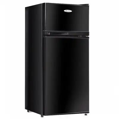 COSTWAY Compact 2-Door Mini Fridge – Black EP22756US-BK , View more