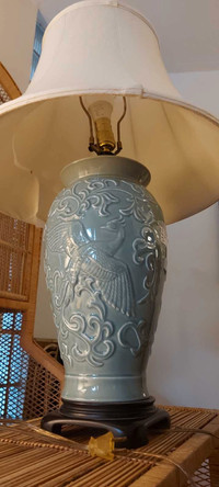 Celadon ginger jar lamp