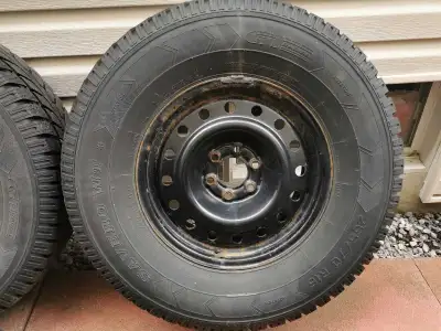 I'm selling a set of 4 used GT Radial Savero WT winter tires, size 265/70R16, mounted on steel rims,...