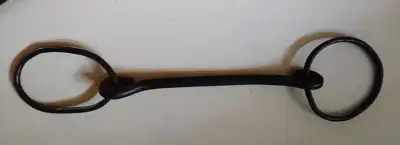 Vintage CAST IRON Horse Bridle Bit with Rings, View more