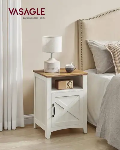 Farmhouse Nightstand – White, Never Assembled, View more