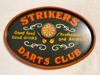 Strikers Darts Club  Wall Art Sign