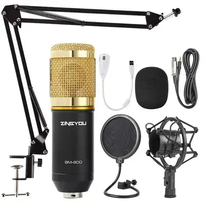⭐NEW! Mic Bundle, Microphone, Stand, Shock Mount and Pop Filter⭐, View more